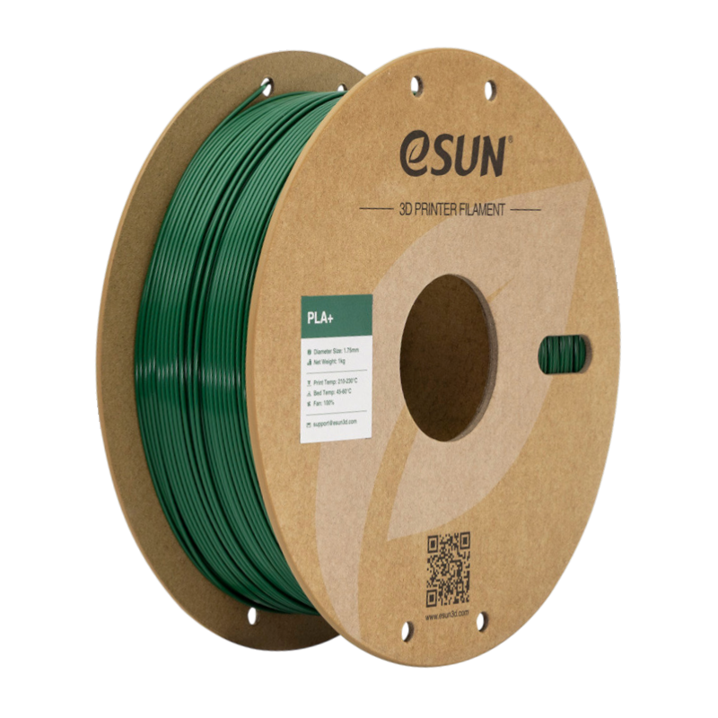 Філамент (пластик) для 3D принтера eSUN PLA+ 1кг, 1.75мм, зелений (хвойний) (PLA+P175PG1)